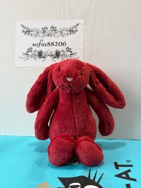 AUTHENTIC‼️ NWT & Dust Bag Jellycat Little Bashful Redcurrant Bunny